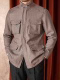 Wool Safari Jacket Jacket Casual Slim Jacket Men