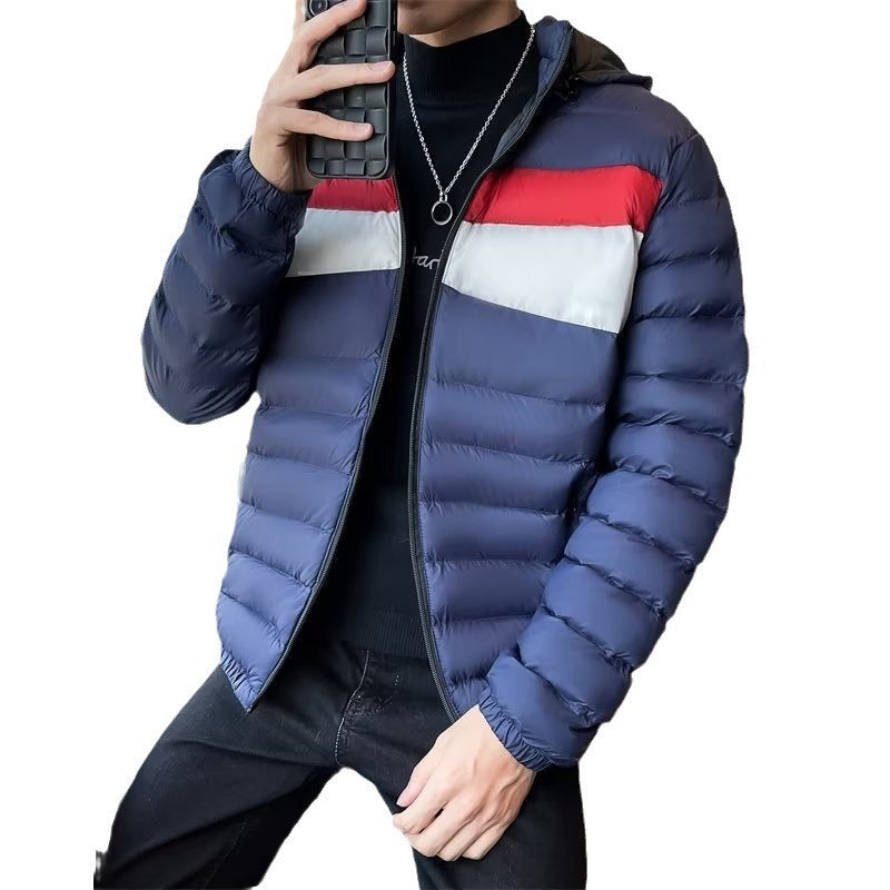 Insulated coat with hood and cotton lining