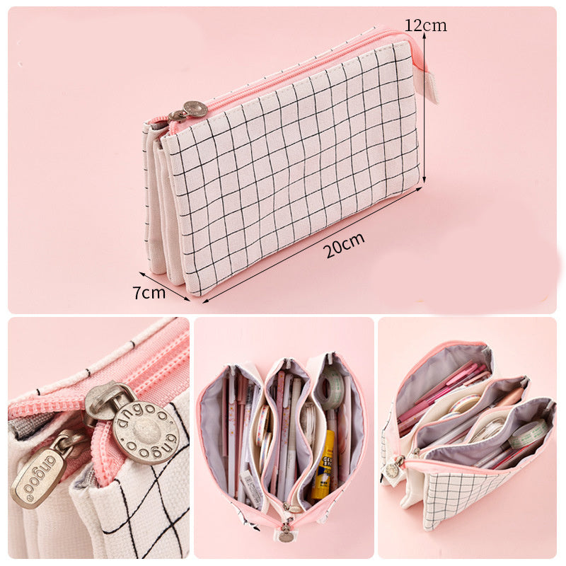 canvas stationery pencil case