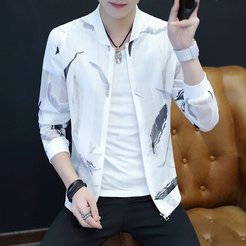 Outerwear Youth fashion jacket with a hood and a stand-up collar