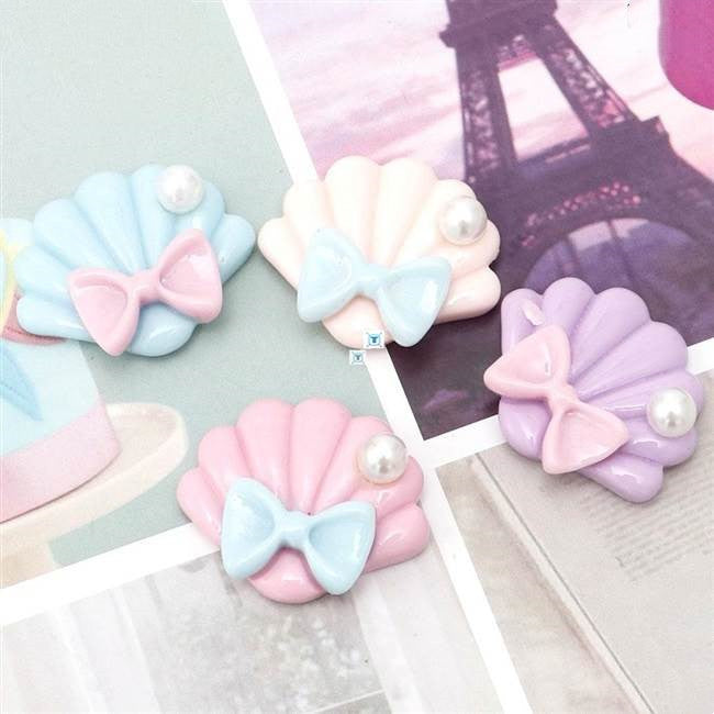 10Pcs Flatback Resin Shell Resin Cabochon For Scrapbooking