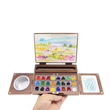 Tri-fold Watercolor Drawing Board Portable Travel Painting Box
