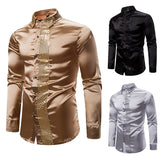 Host Ceremony Men's Lapel Long Sleeve Shirt
