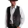 Мужской костюм с металлической пряжкой, замшевый жилет