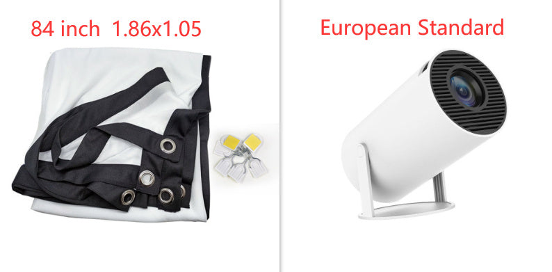 Portable Projector Small Straight Projector For Home Use 180 Degrees Projection Angle Automatic Focus Home Video Projector
