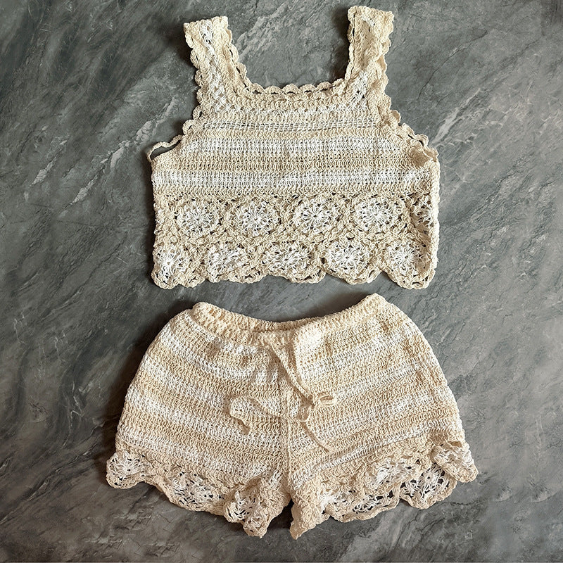 Cutout Sling Summer New Fashion Crochet Knitting Suit