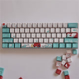 Coral Sea Keycaps PBT Five-sided Sublimation Mechanical Keyboard