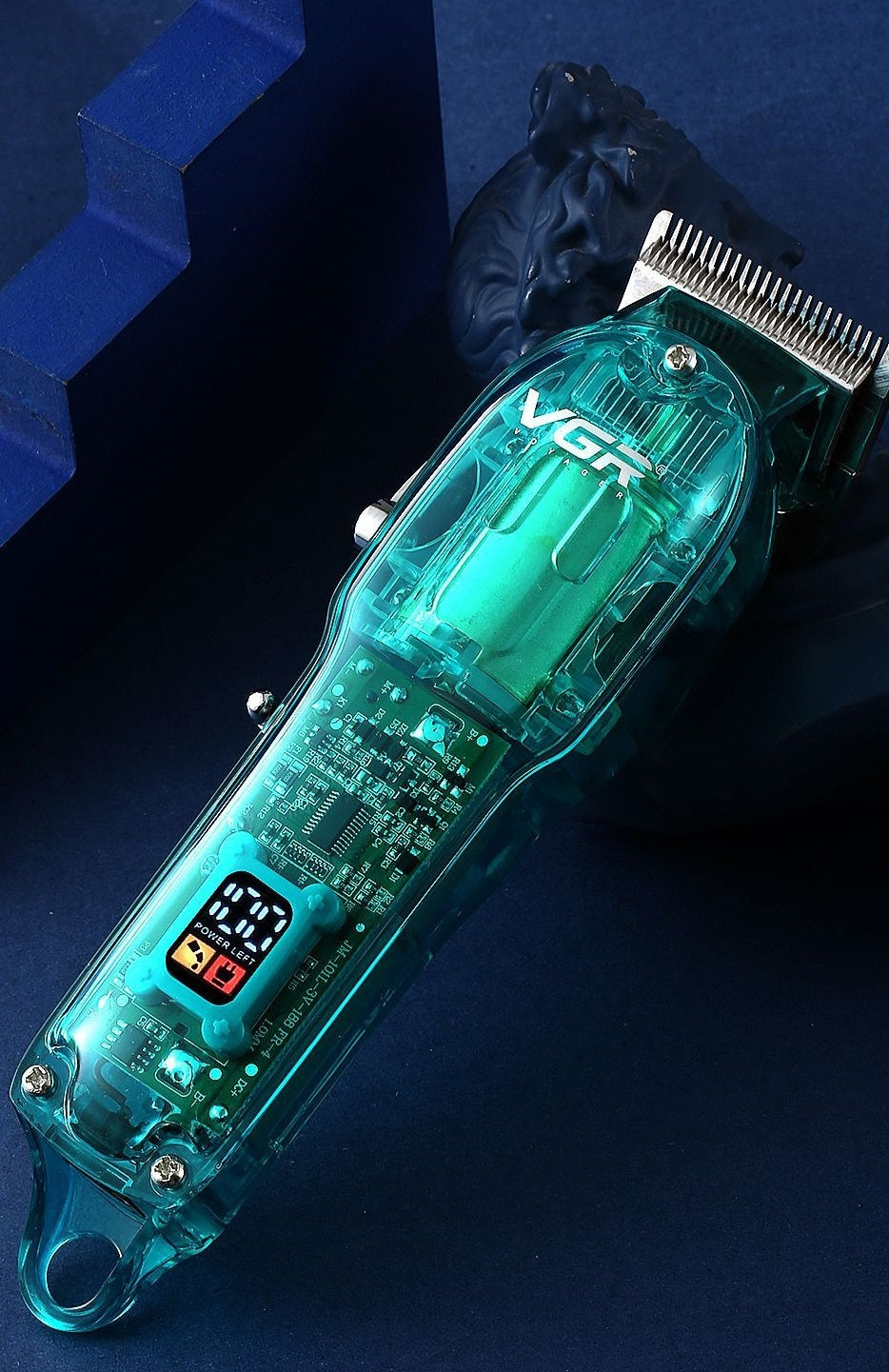 Rechargeable Digital Display New Transparent Hair Clipper