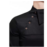 Men's Lapel Oblique Placket Asymmetric Long-sleeved Shirt