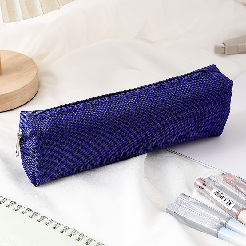 Simple Portable Stationery Case Monochrome Zipper Oxford Cloth Stationery Box