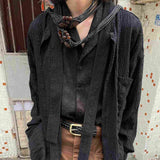 Long Sleeve Jacket with Splicing Belt