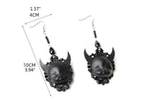 Gothic Punk Black Lolita Earrings Devil Death Earrings Witch Babys Dolls Drop Earrings Halloween Costume Fashion Jewelry