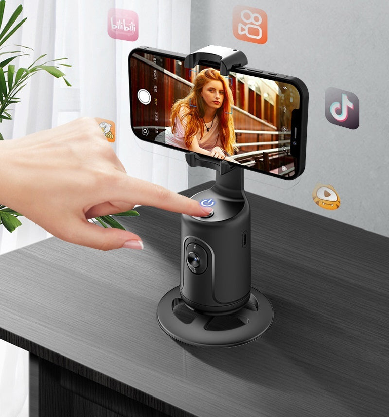 360 пайгирии автоматии чеҳра Gimbal AI Smart Gimbal пайгирии чеҳра Дорандаи телефони худкор барои смартфони видео Vlog стабилизатори зинда