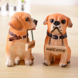 Home Decoration Simulation Dog Statues Sign Resin Ornament