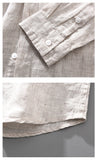 Linen breathable shirt plain loose men's