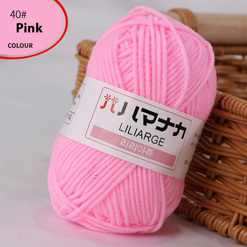 4-Strand Milk Cotton Thread Doll Crochet Knitting Wire Balls