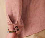 Легкое и неструктурированное пальто из хлопка и льна для отдыха