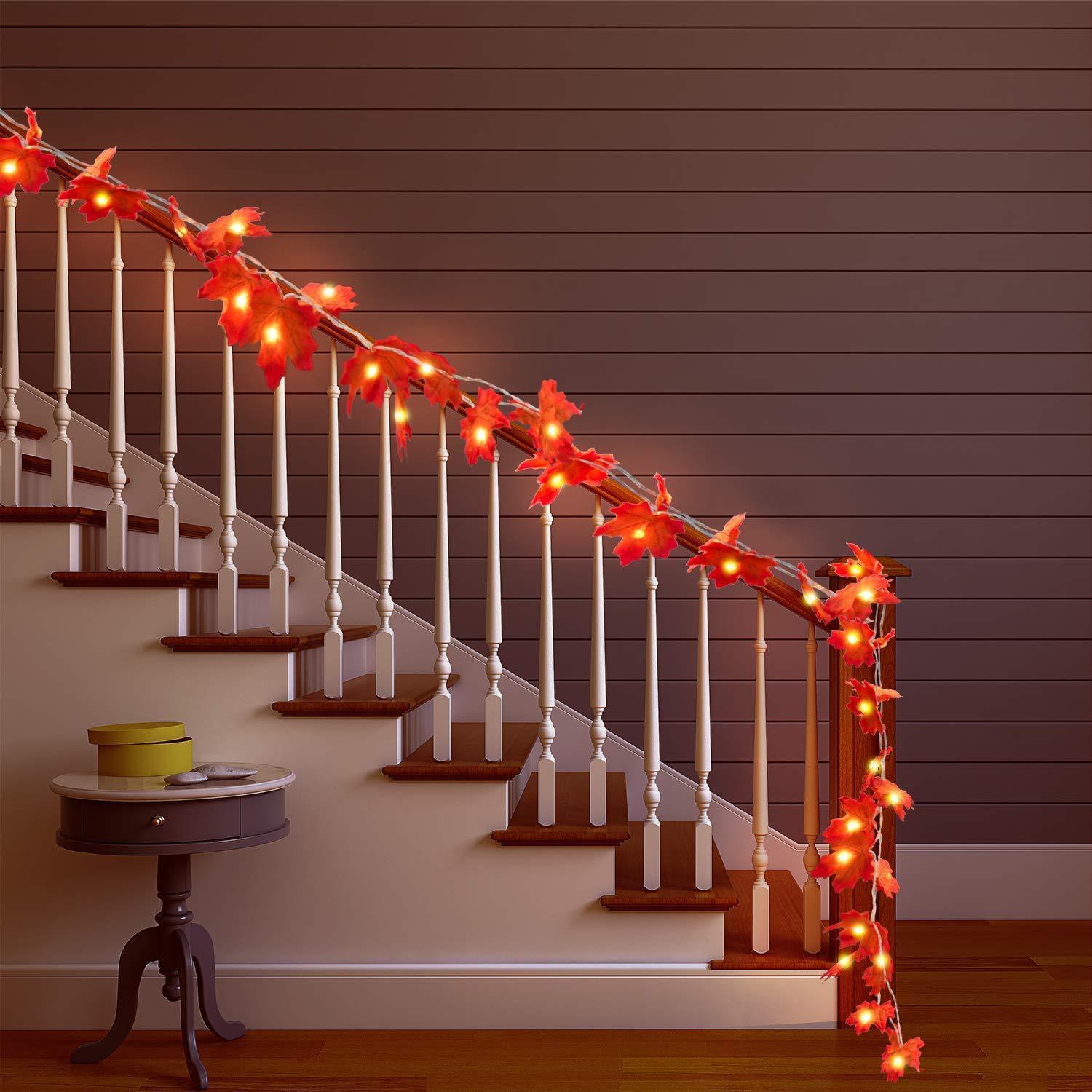 LED Simulation Maple Leaf Battery Box Creative Fashion Classic Home Lighting Chain