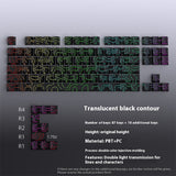 Contour Line Black Line Crack Character Luminous Key Cap