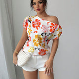 Vacation Style Short-sleeved Shirt Women's Pullover