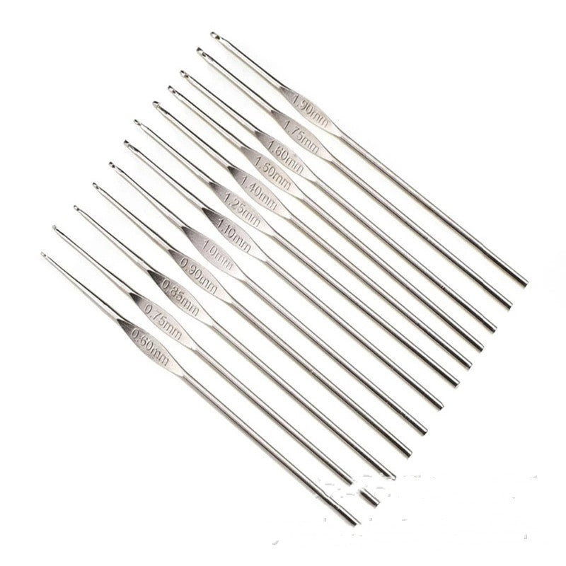 0.6-1.9mm Iron Lace Fine Crochet Hooks Full Set Cheap Knitting Needles Tool Accessories