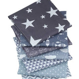 Handcraft Patchwork Fabric Baby Cotton Twill Printed Cotton Fabric 7 Pieces Cloth Set