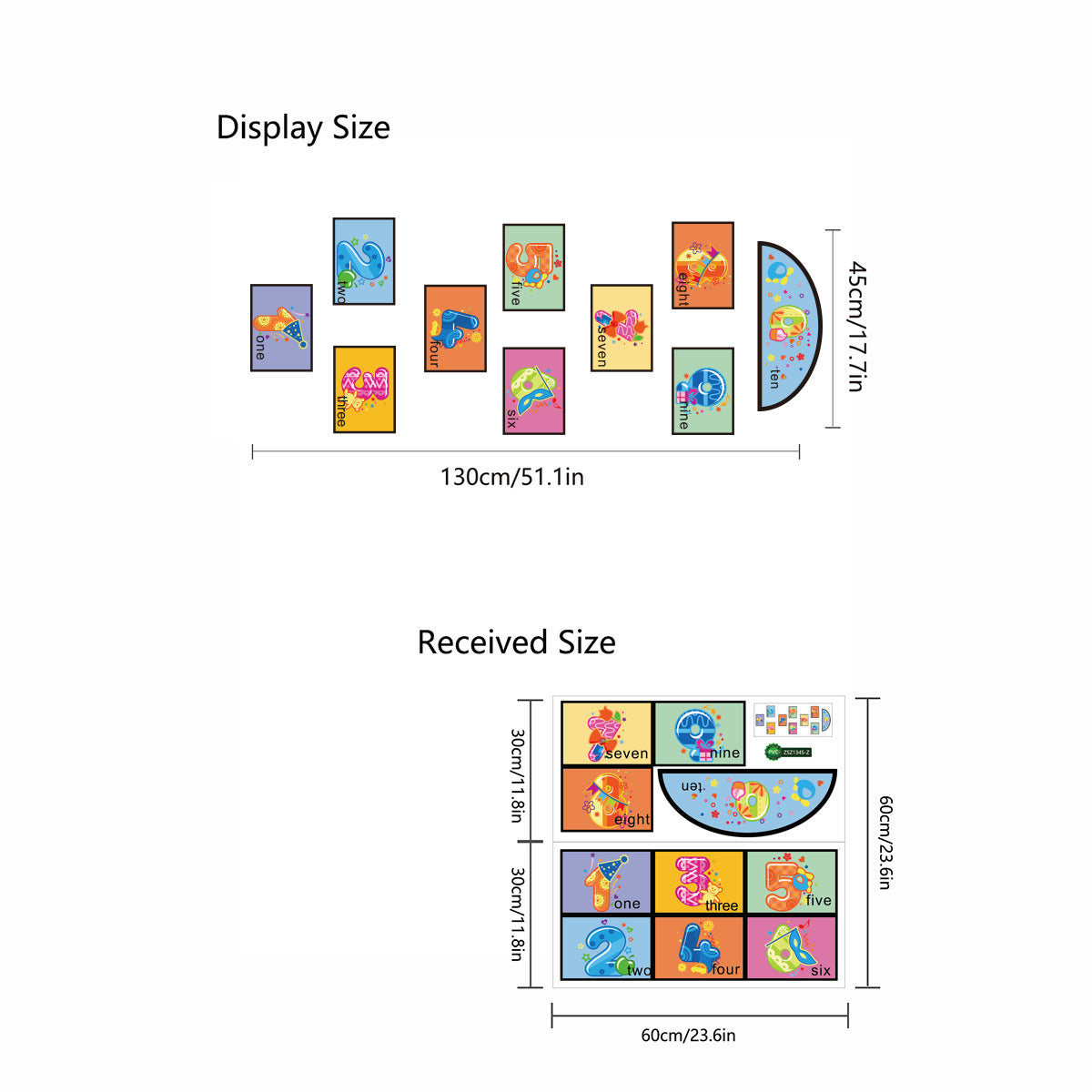 Digital Grid Wall Sticker Children's Game Preschool Education