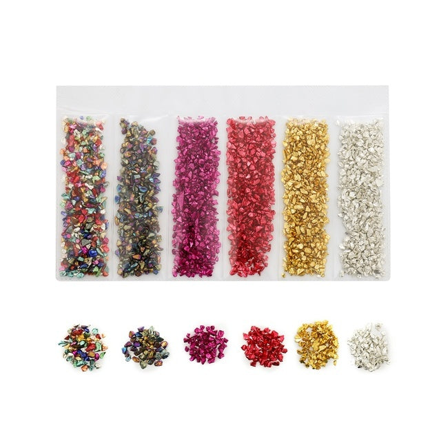Crushed Glass Stone Resin Filler Crystal Jewelry