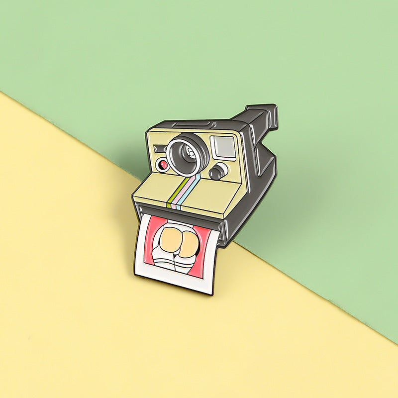 Cartoon camera photography funny brooch