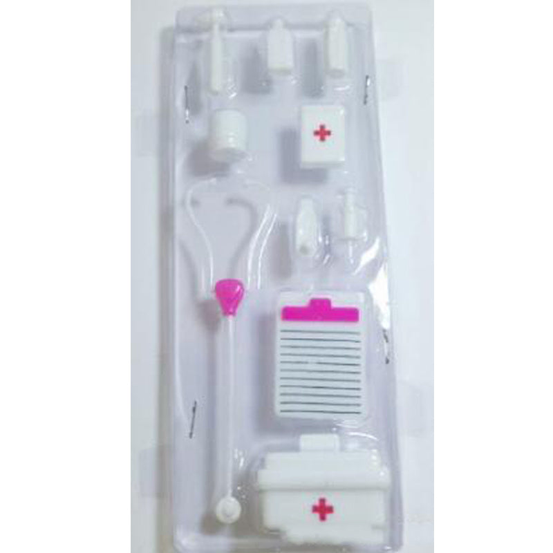 15 Pieces Children's Doll Medical Tools Play House Set With Pets, Plastic Toys, Furniture Accessories 465g