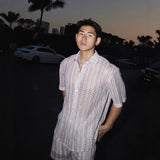 French Retro Hollow Short Sleeve Shirt