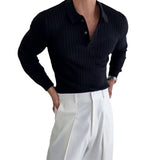 Long Sleeve Lapel Sweater Men Fashion Versatile
