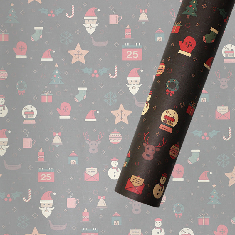 Christmas Gift Wrapping Paper European Style Retro kraft