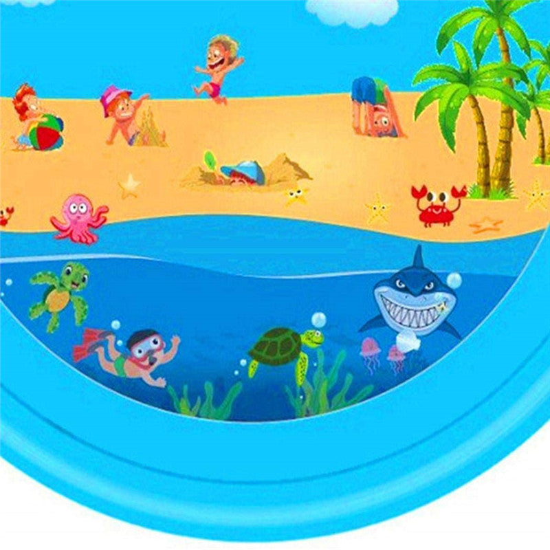 Inflatable water spray cushion