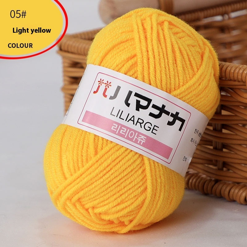 4-Strand Milk Cotton Thread Doll Crochet Knitting Wire Balls