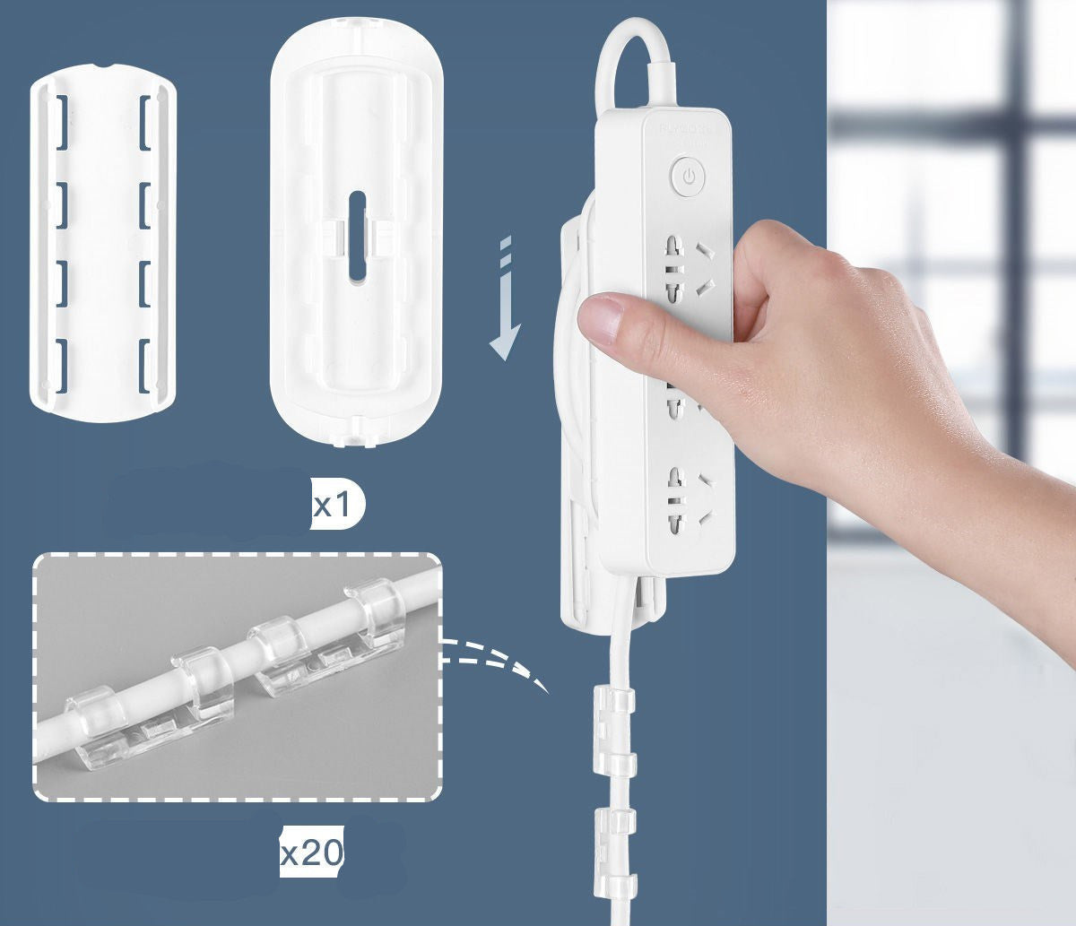 The socket holder is free of perforation and traceless wall-mounted