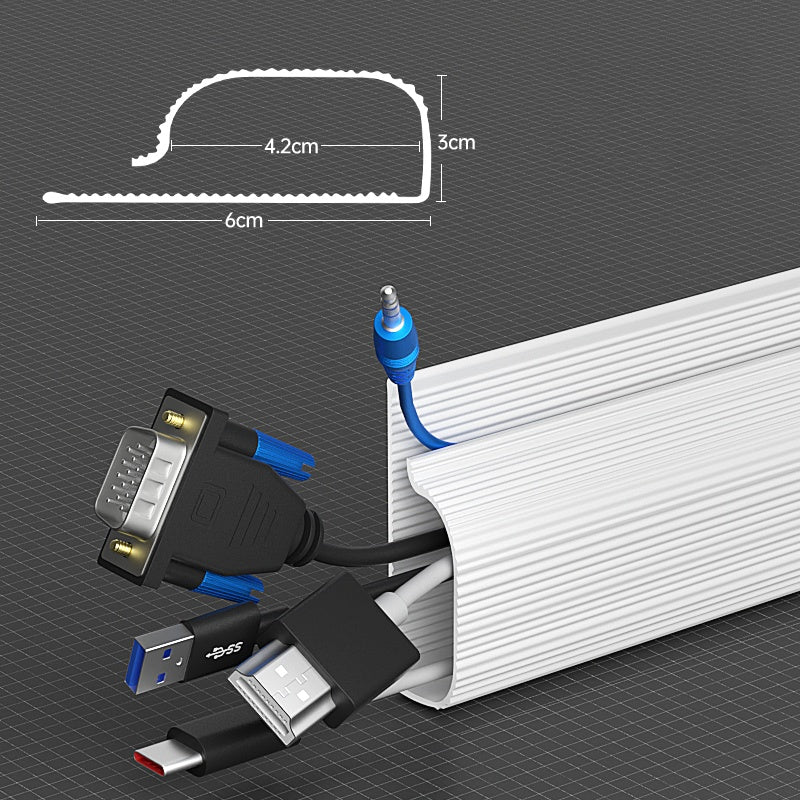 Computer Desk Bottom Cable Management Rack Storage Slot