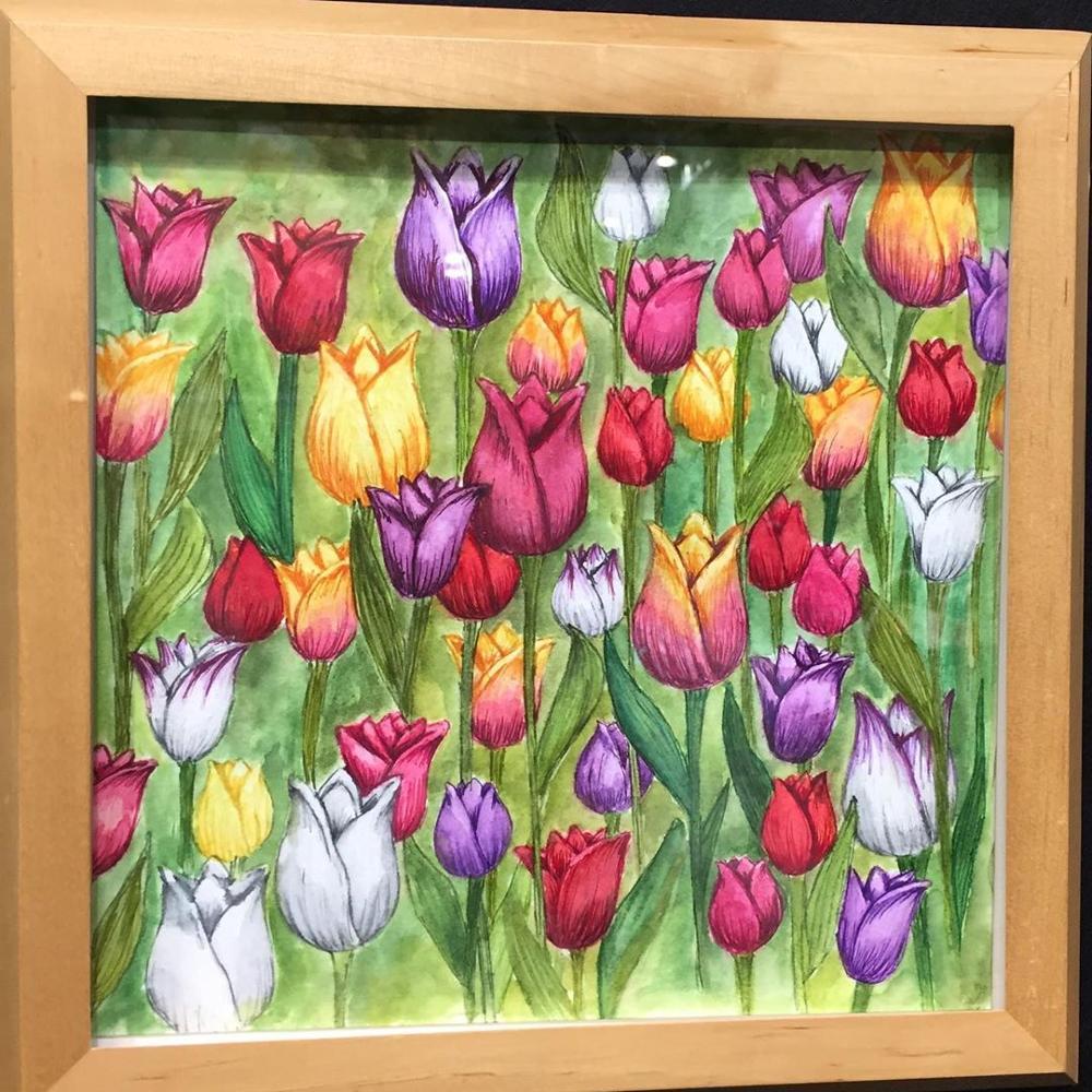 Tulip scrapbooking DIY stamp