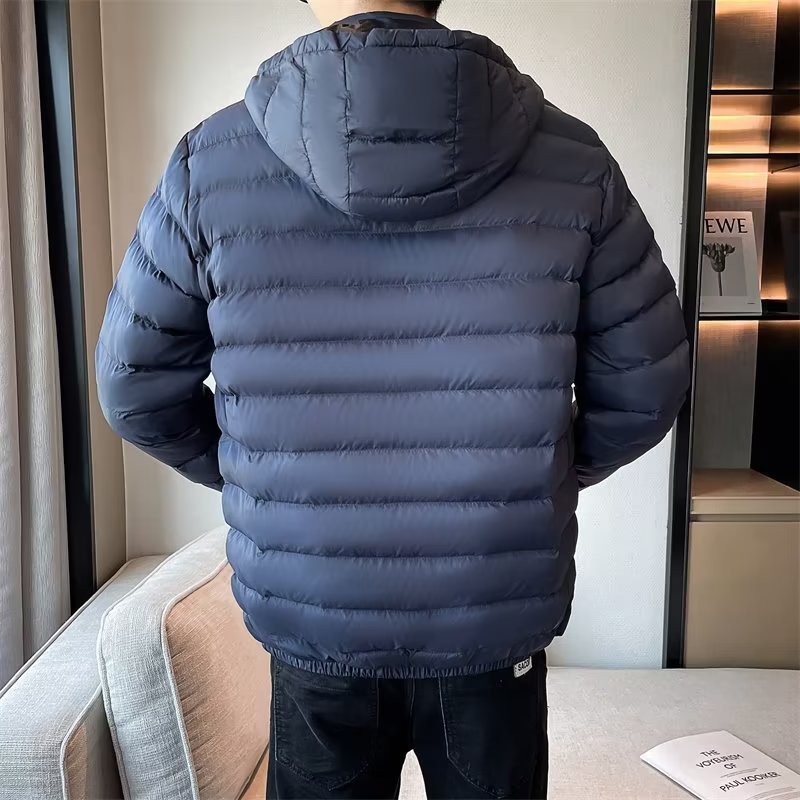 Insulated coat with hood and cotton lining
