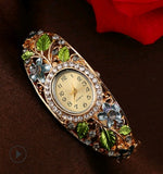 Popular Models High-grade Diamond National Wind  Painting Accessories Female Bracelet Watch