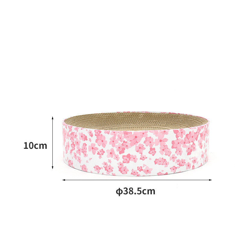 Round corrugated cat scratcher