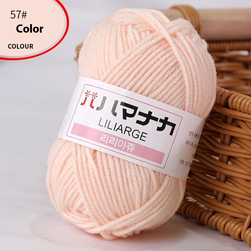 4-Strand Milk Cotton Thread Doll Crochet Knitting Wire Balls