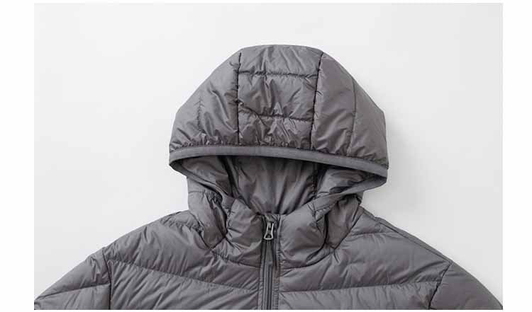 Men's Lightweight Short Down Jacket with Hood