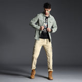 Американская рабочая одежда больших размеров для спорта на открытом воздухе, хлопковая рубашка с длинным рукавом для мужчин