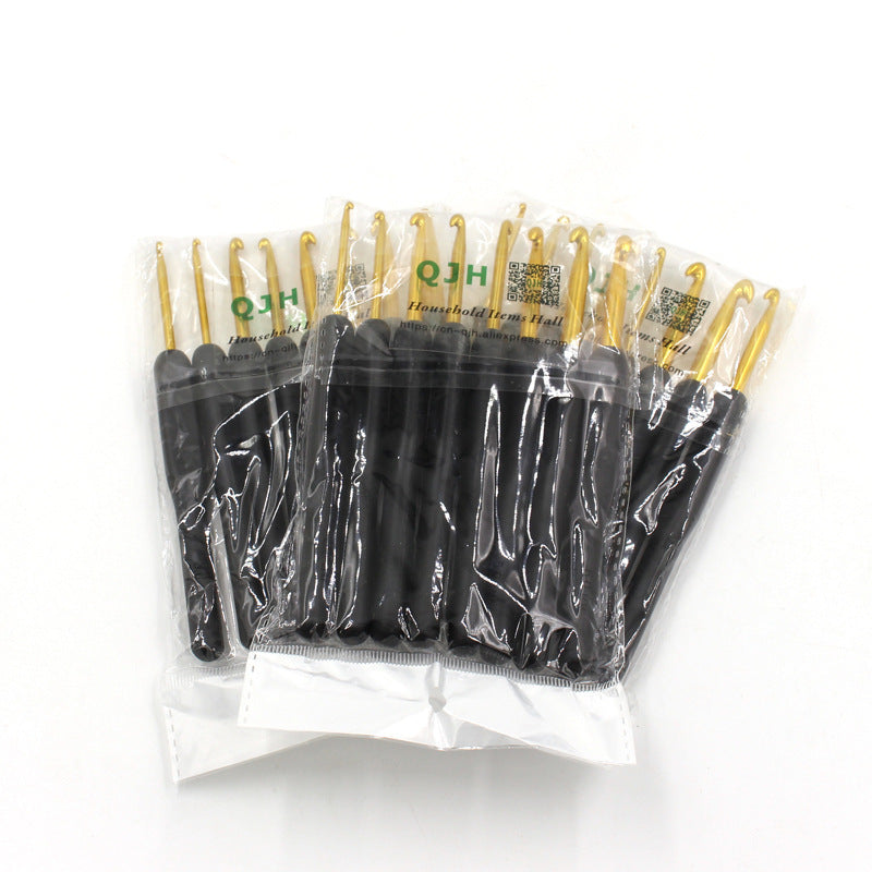 Knitting DIY Thick Sweater Plastic Soft Handle Crochet Hook Set Of 8