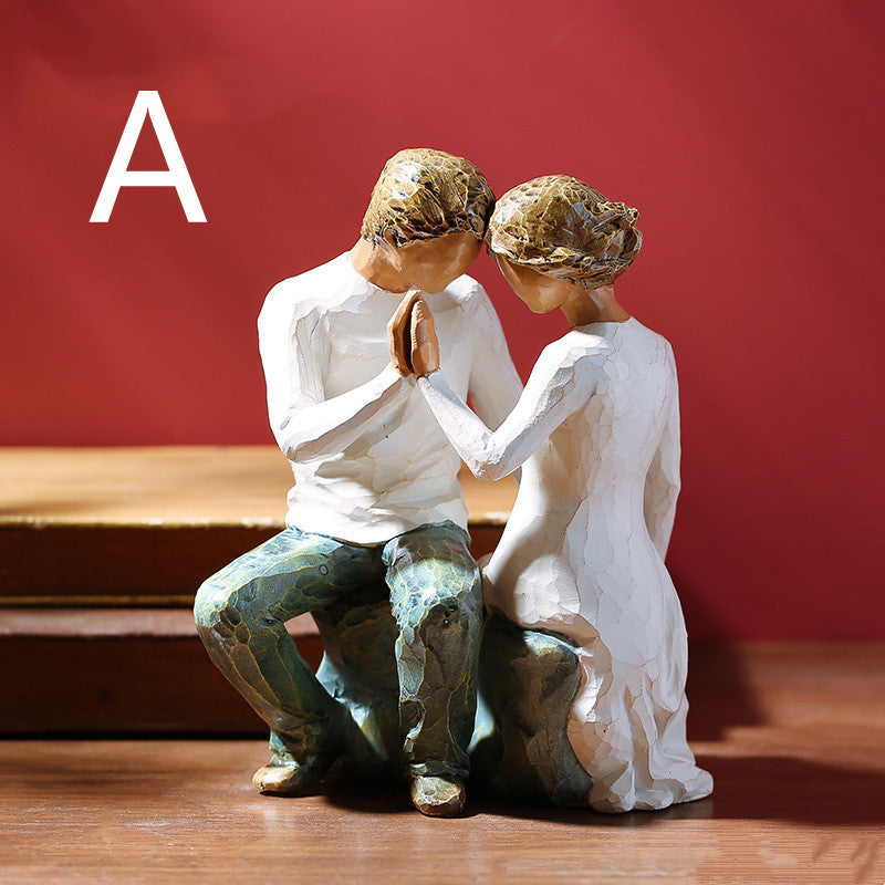 Creative Family Of Three And Four Figures Statue Decoration Living Room Home Decoration