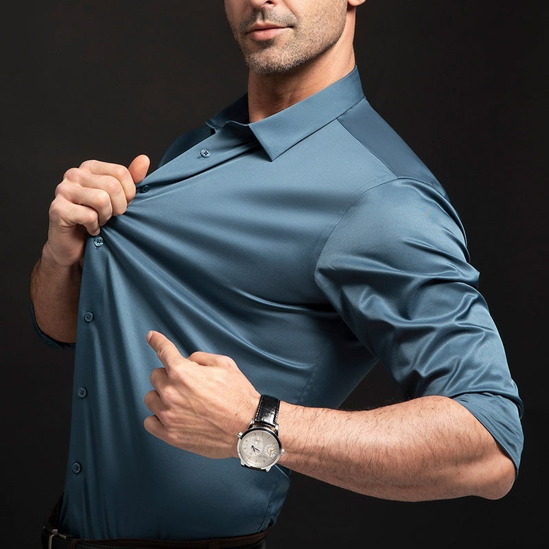 Long Sleeve Shirt Men's Anti-wrinkle Non-ironing Business Clothing Shirt