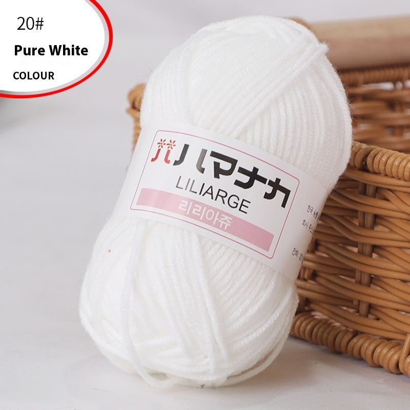 4-Strand Milk Cotton Thread Doll Crochet Knitting Wire Balls