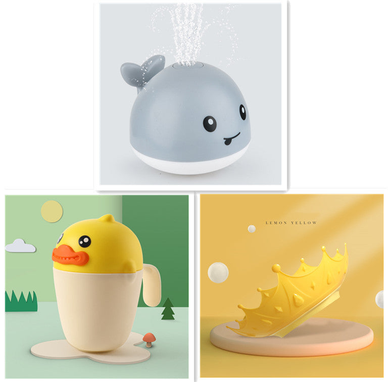 New Baby ҳаммом ванна барқ ​​Induction Whale Spray Toy хурд