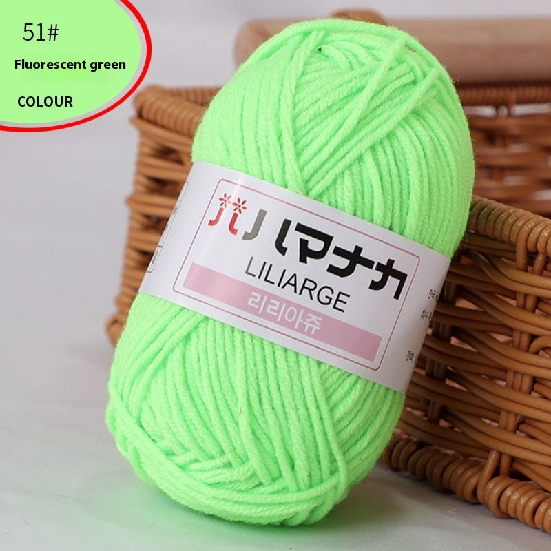 4-Strand Milk Cotton Thread Doll Crochet Knitting Wire Balls